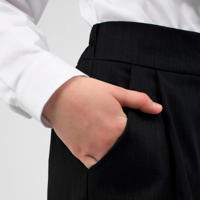 Брюки палаццо школьные для девочки Синяя Мода W501B-G39 черные 4