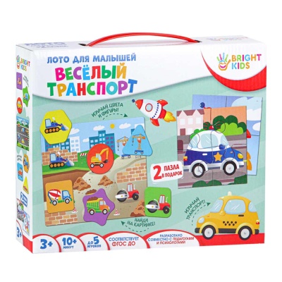 Лото для малышей Весёлый транспорт Bright Kids ИН-8029-1
