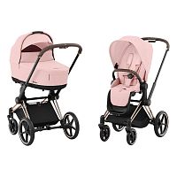 Коляска 2 в 1 Cybex Priam IV Rosegold Peach Pink