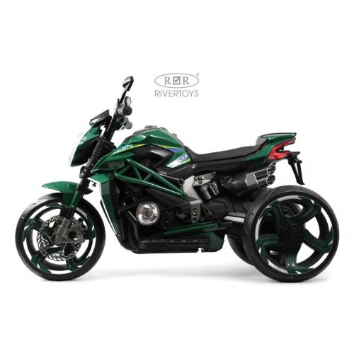 Детский электромотоцикл RiverToys C111MC зелёный фото 3