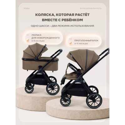 Коляска 2 в 1 Rant basic Terra RA163 Brown 03