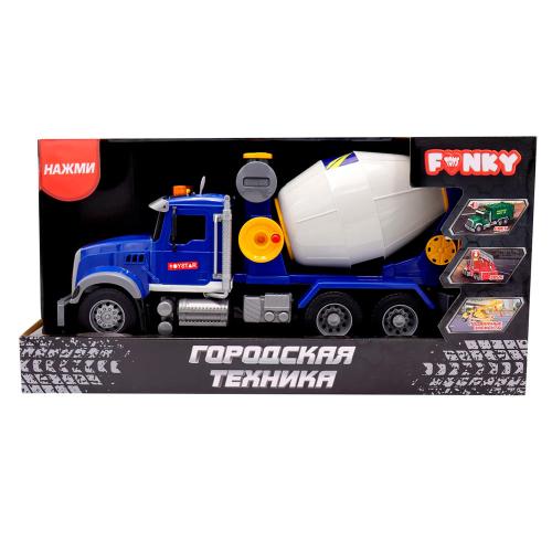 Автомобиль Бетоносмеситель фрикционный со светом и звуком 37 см Funky Toys FT0454661 фото 2