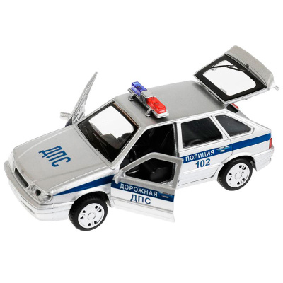 Игрушка машинка металлическая LADA-2114 Samara Полиция Технопарк 2114-12SLPOL-SR 4