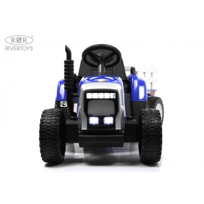 Детский электромобиль Трактор RiverToys H444HH синий 02