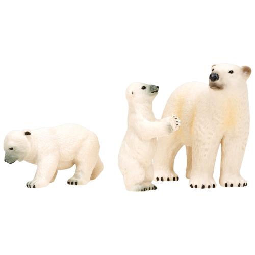 Набор фигурок Мир морских животных Белая медведица и медвежата Masai Mara ММ203-003