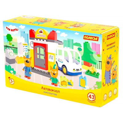 Конструктор Макси Три кота Автовокзал 43 элемента Полесье 61373 4
