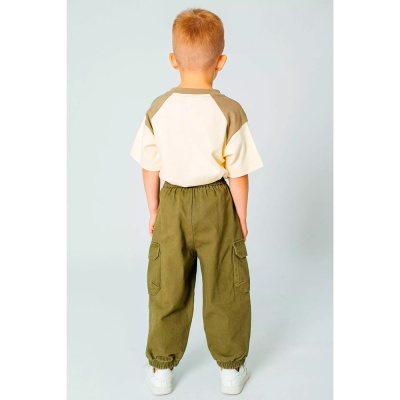 Брюки для девочки и мальчика Deloras DLS 30011 хаки 2