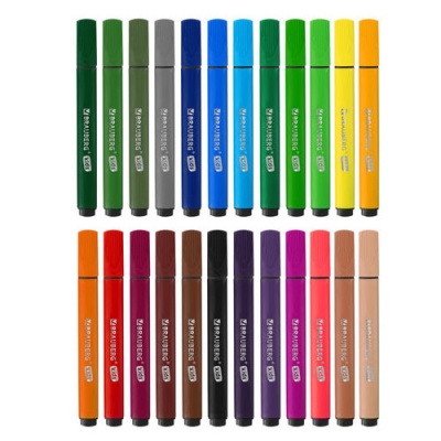 Фломастеры утолщенные 24 цвета Brauberg 152192 3 Фломастеры утолщенные 24 цвета Brauberg 152192 3