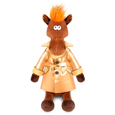 Мягкая игрушка Конь Эрик в пальто 28 см Символ Года Maxitoys MT-250228-28 2