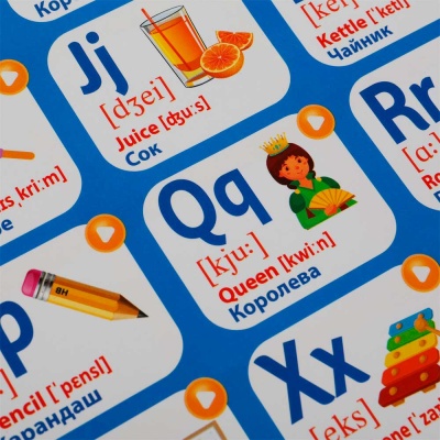 Говорящий плакат М. А. Жукова Русско-английская азбука Умка HX0251-R44 3