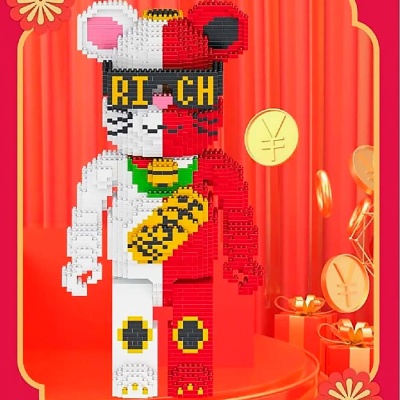 Конструктор 3D Медведь Рич 3196 деталей 3D-P2206 4