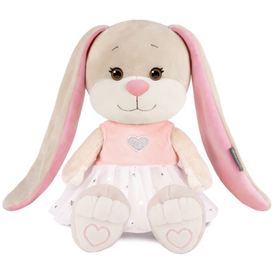 Мягкая игрушка Зайка Лин в Платье с Сердечком Jack&Lin 20 см 1