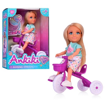 Кукла Анабель на велосипеде Наша игрушка 606026