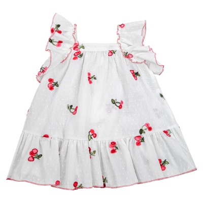 Платье Вышитые ягодки Чуди Кидс 345625-1 белый 02