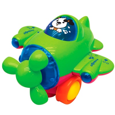 Музыкальный самолетик Зеленый Азбукварик 2993В