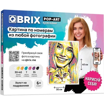 Картина по номерам из любой фотографии Pop-Art 30х40 см Qbrix 40032 4