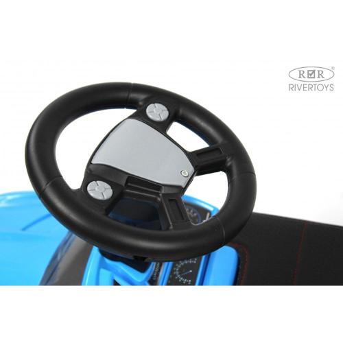 Детский толокар RiverToys L001LL-M синий фото 6