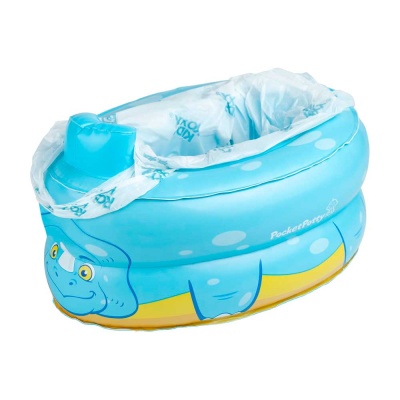 Надувной дорожный горшок Pocket Potty Динозавр Roxy Kids PP-3102D 2