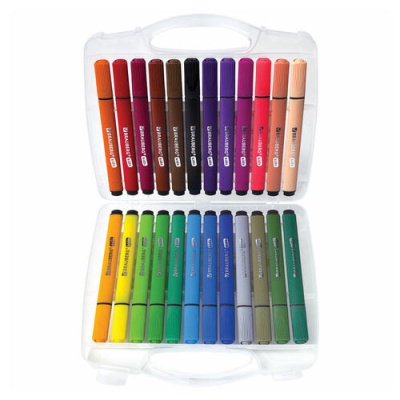 Фломастеры утолщенные 24 цвета Brauberg 152192 5 Фломастеры утолщенные 24 цвета Brauberg 152192 5