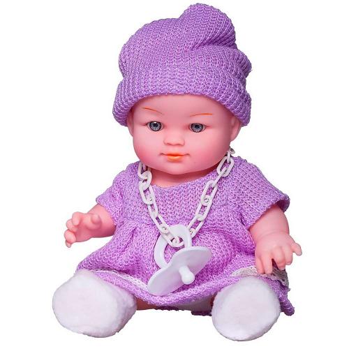 Пупс озвученный в фиолетовом платье 23 см Abtoys PT-00592 фото 2