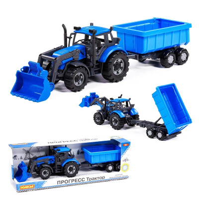 Машинка Трактор Прогресс с прицепом Полесье 91833 4