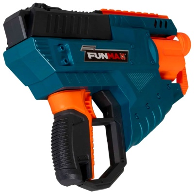 Бластер FunMax M21 механический барабанный 12 снарядов 1TOY Т24237 2