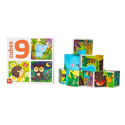 Кубики Зверята 9 штук Baby Toys Десятое королевство 05494 5