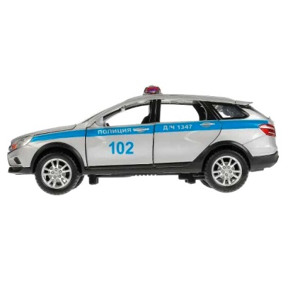 Машинка Lada Vesta SW Cross Полиция Технопарк VESTASWCR-124SLPOL-GY 2