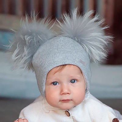 Шапка с 2 помпонами размер 44-46 Наследникъ НВ5005-ССМ 4