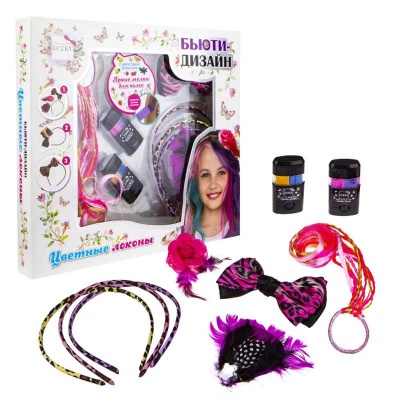 Набор Цветные Локоны для дизайна волос LuckyТ16788