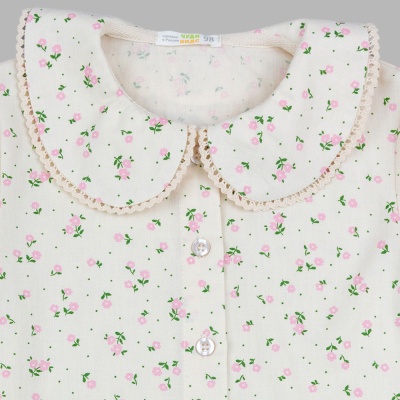 Блузка Розовые цветы Чуди Кидс 506625Ц1-2 экрю 02