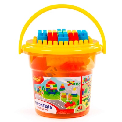 Конструктор для малышей Строитель 68 элементов Полесье 24408 4