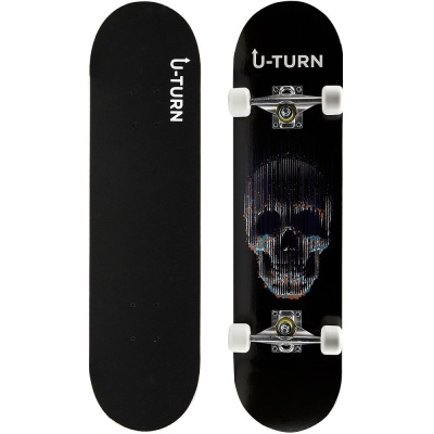 Скейтборд Череп U-Turn СКБ-3328 чёрный 01