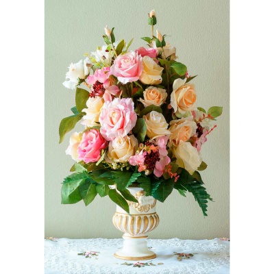 Алмазная мозаика Изысканный букет 30х40 см полное заполнение Рыжий кот НД-0414