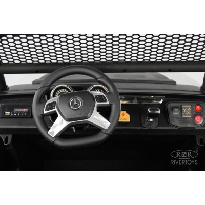 Детский электромобиль Mercedes-Benz Unimog Concept RiverToys P555BP серебристый глянец 03