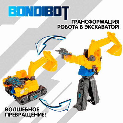 Трансформер Bondibot 2 в 1 Робот Экскаватор Bondibon ВВ6653 2