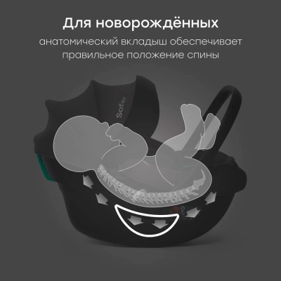 Автокресло 0-13 кг Happy Baby Safer dark grey 2