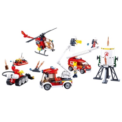 Конструктор Пожарная служба аэропорта 381 деталь Sluban M38-B0808 01