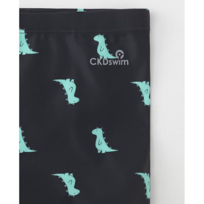 Плавки детские Crockid ТК 19010/1н ФВ черное дерево зеленые динозавры 02