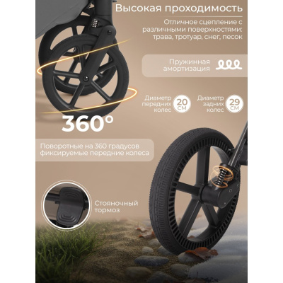 Коляска 2 в 1 Sweet Baby Orso SBL Dark Grey