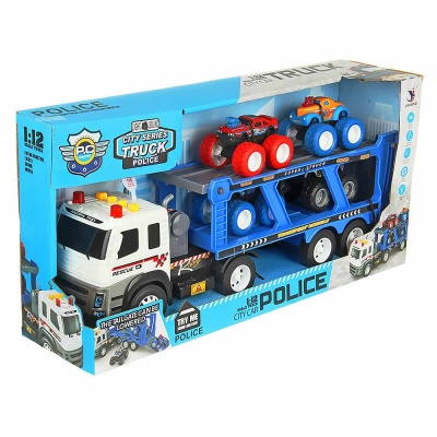 Автовоз с машинками инерционный свет звук Veld Co 131898