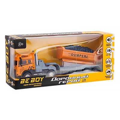 Самосвал дампер инерционный металлический масштаб 1:24 BeBoy IT109995 4