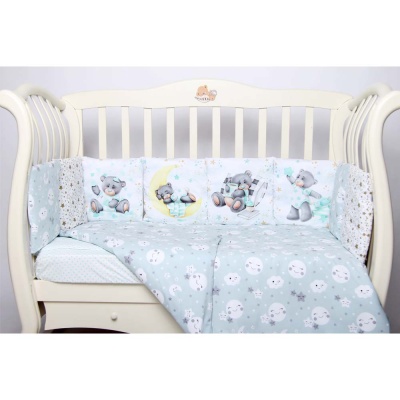 Комплект в кроватку Панно Мишка на луне Подушкино 17 предметов 2