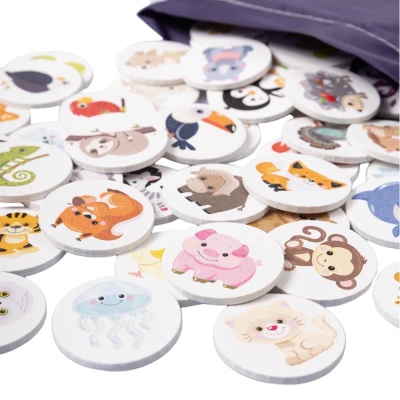 Лото с деревянными фишками Кто где живет? Baby Toys Десятое Королевство 04925