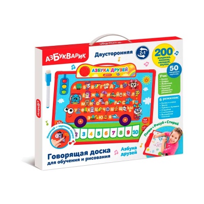 Говорящая доска для обучения и рисования Азбука друзей Азбукварик 3022 5