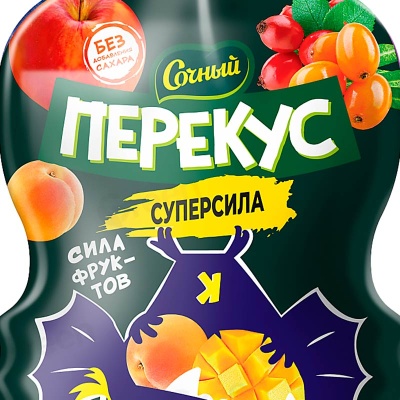 Пюре Яблоко Манго Абрикос Облепиха Шиповник 140 г Сочный перекус Bambolina 2