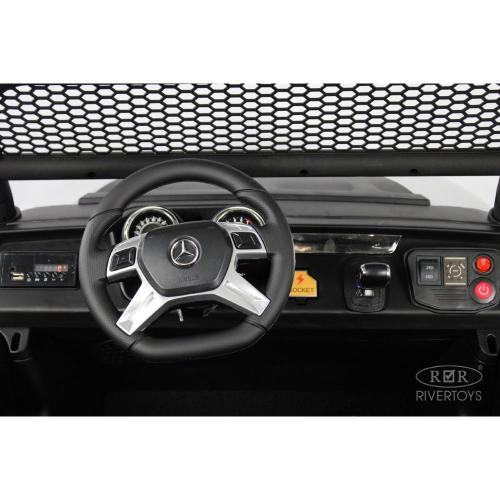 Детский электромобиль Mercedes-Benz Unimog Concept RiverToys P555BP серебристый глянец фото 3