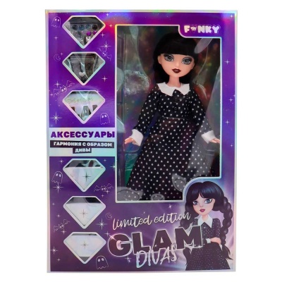 Кукла Вэнди Glam Divas с аксессуарами 25 см Funky Toys FT00007