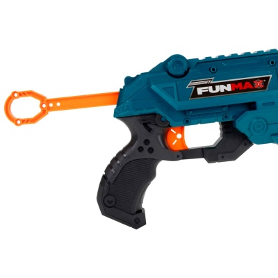 Бластер FunMax M11 механический 7 стволов 8 снарядов 1TOY Т24234 2