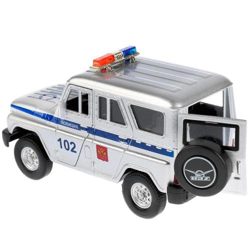 Металлическая инерционная машина UAZ Hunter Полиция Технопарк Hunter-P-SL фото 3